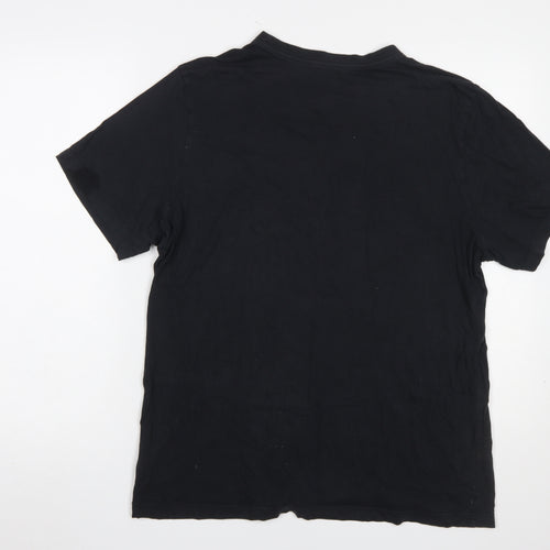 Nike Men's Black L Crew Neck Short Sleeve Cotton T-Shirt