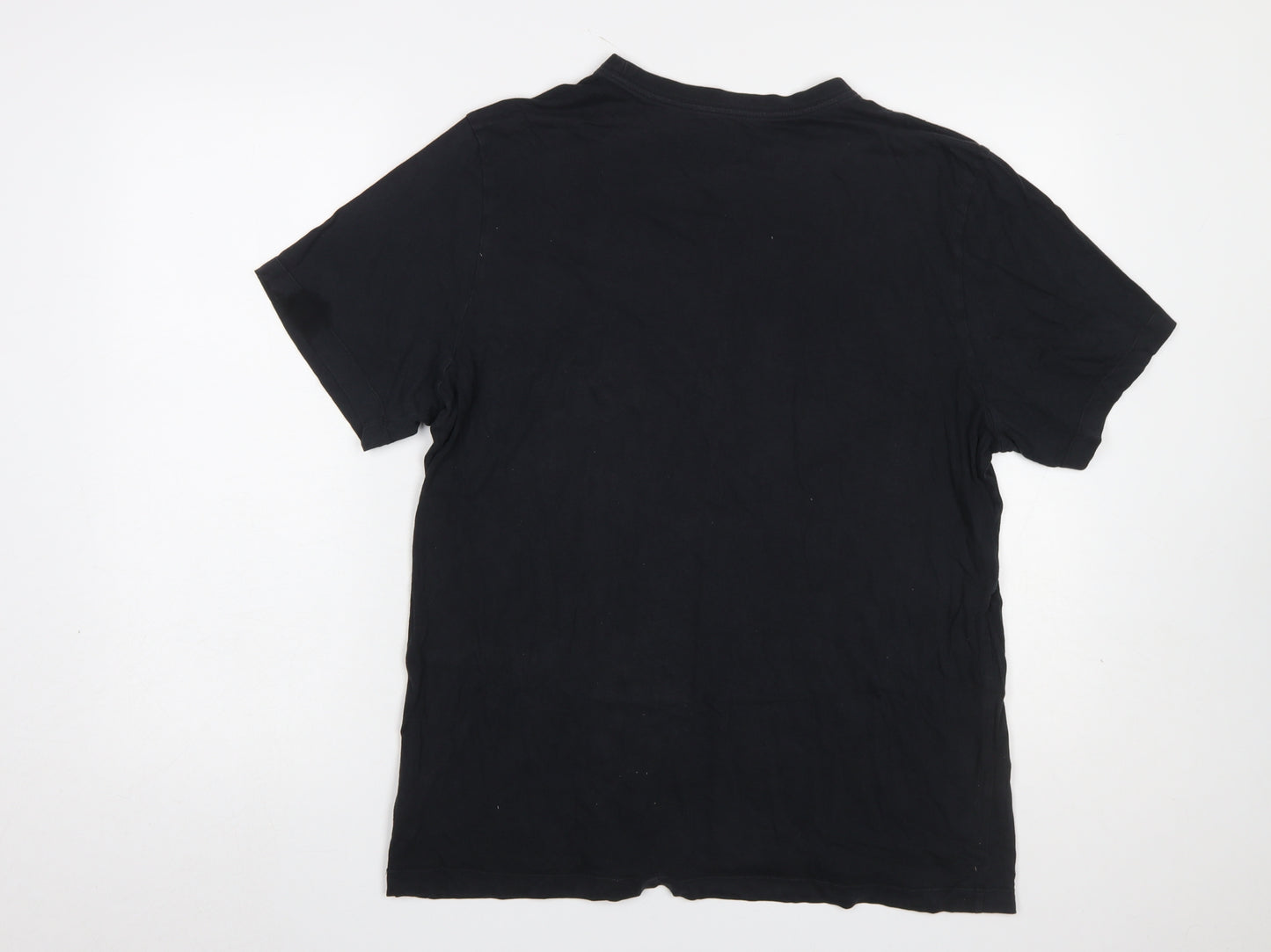 Nike Men's Black L Crew Neck Short Sleeve Cotton T-Shirt