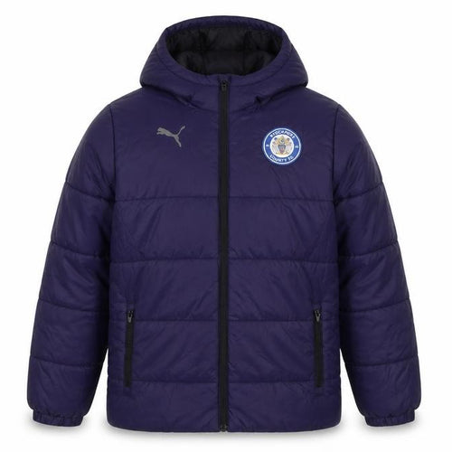 Puma Boys Blue Stockport County FC Hooded Puffer Jacket 11-12 Years