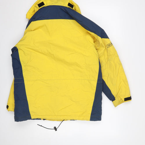 No Where Boys Yellow and Blue Ski Jacket 11-12 Years Hooded Winter Coat