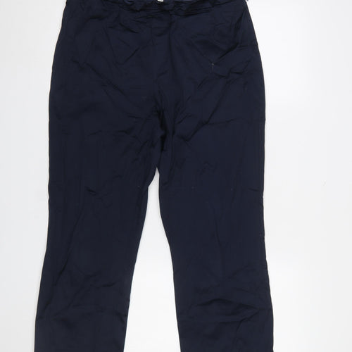 Carolyn Donnelly Women Navy Blue Chino Trousers Size 14