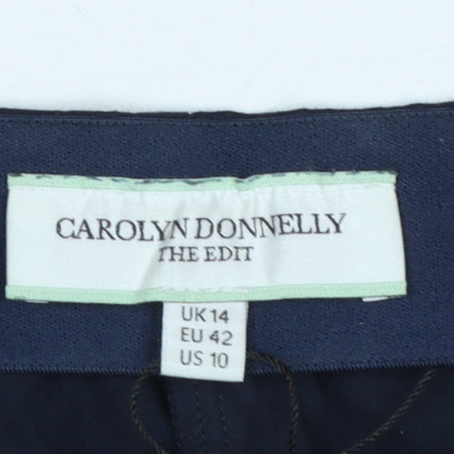 Carolyn Donnelly Women Navy Blue Chino Trousers Size 14