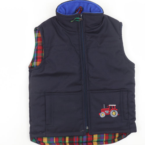 Shire Classics Boys Blue Padded Bodywarmer M Tractor Embroidered Country Outerwear