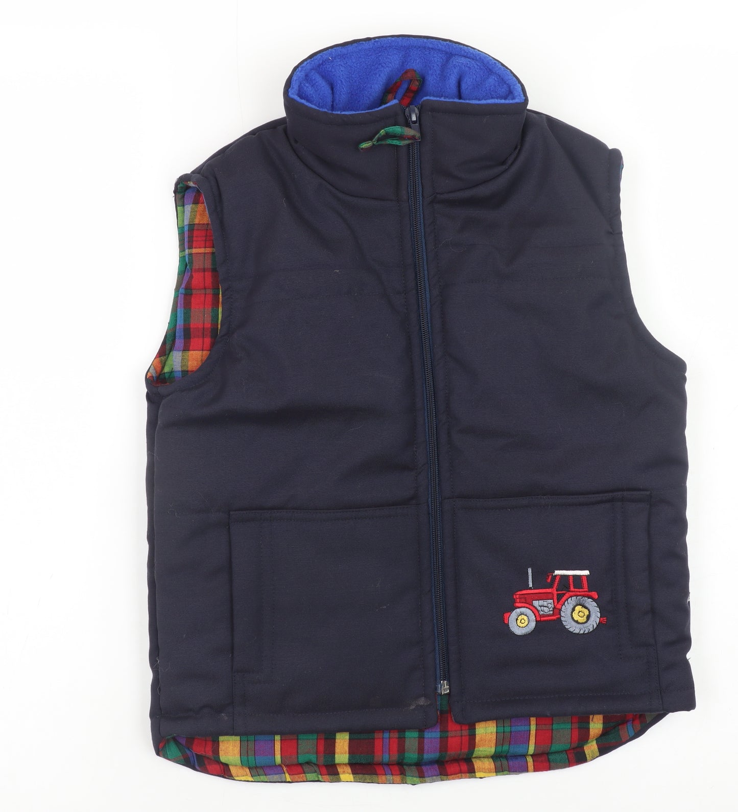 Shire Classics Boys Blue Padded Bodywarmer M Tractor Embroidered Country Outerwear