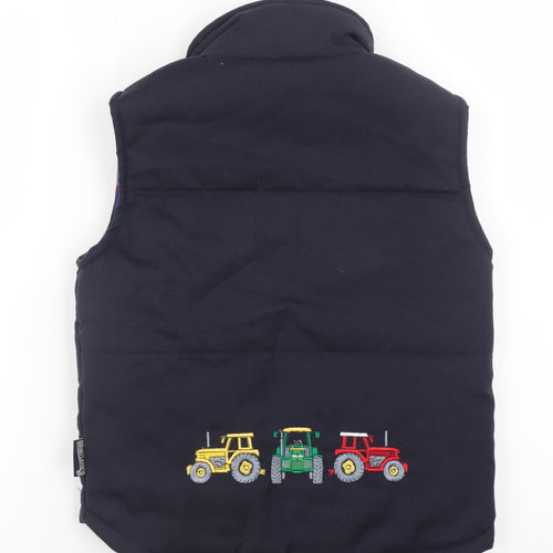 Shire Classics Boys Blue Padded Bodywarmer M Tractor Embroidered Country Outerwear
