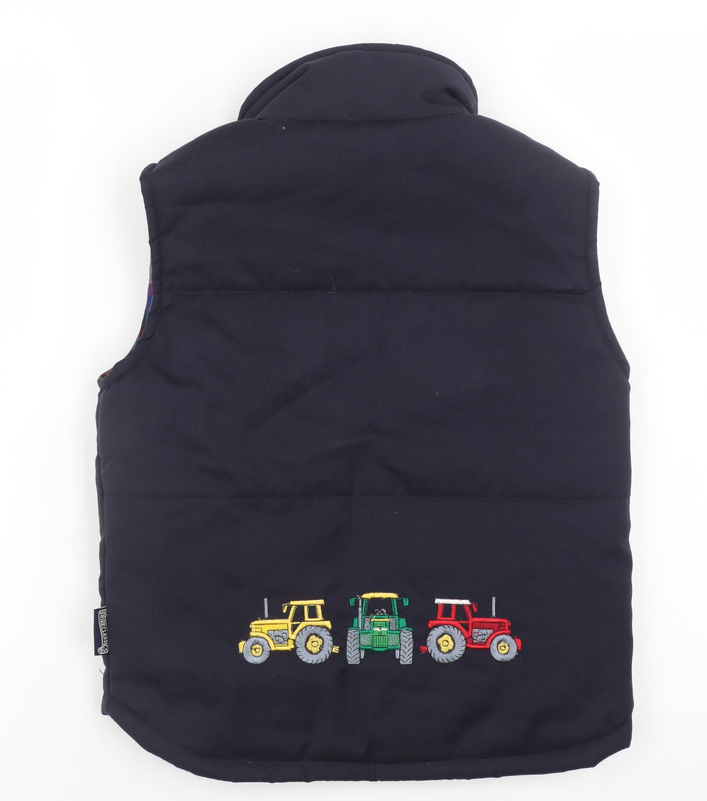 Shire Classics Boys Blue Padded Bodywarmer M Tractor Embroidered Country Outerwear