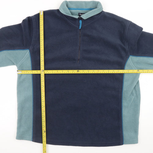 Peter Storm Men's Blue Fleece 1/4 Zip Pullover Sweatshirt XL