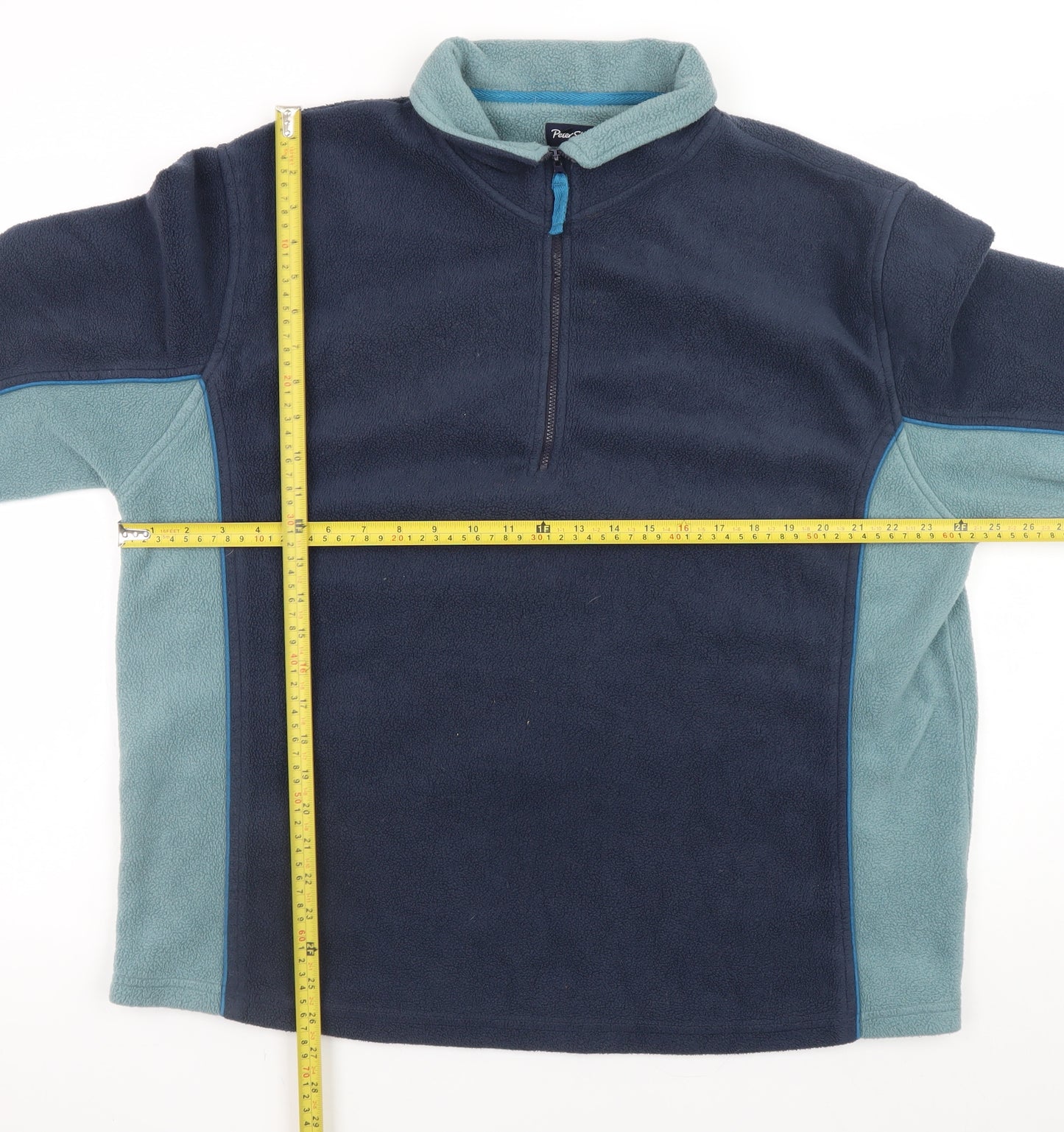 Peter Storm Men's Blue Fleece 1/4 Zip Pullover Sweatshirt XL