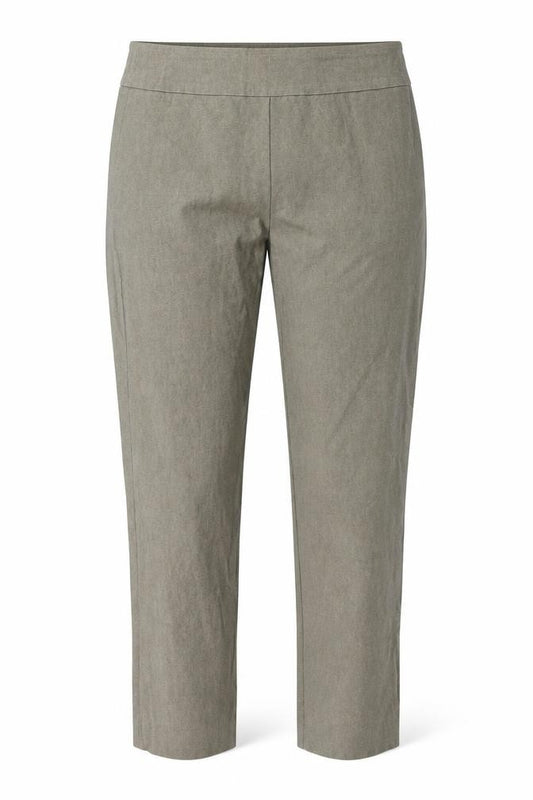 Front view of Marla Wynne women’s beige tall size 10t stretch dress pants