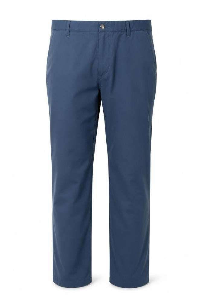 Front view of Adidas Men’s Blue Chino Trousers 40x30 Regular Fit Stretch