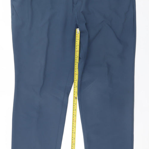 Adidas Men’s Blue Chino Trousers 40x30 Regular Fit Stretch