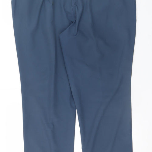 Adidas Men’s Blue Chino Trousers 40x30 Regular Fit Stretch