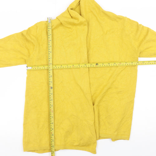 Dunnes Women Yellow Knit Long Sleeve Open Cardigan M
