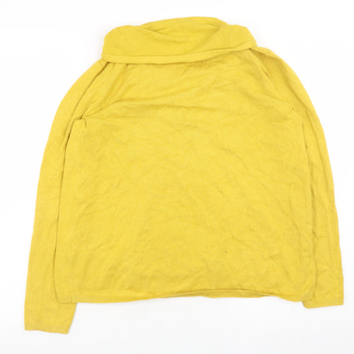Dunnes Women Yellow Knit Long Sleeve Open Cardigan M