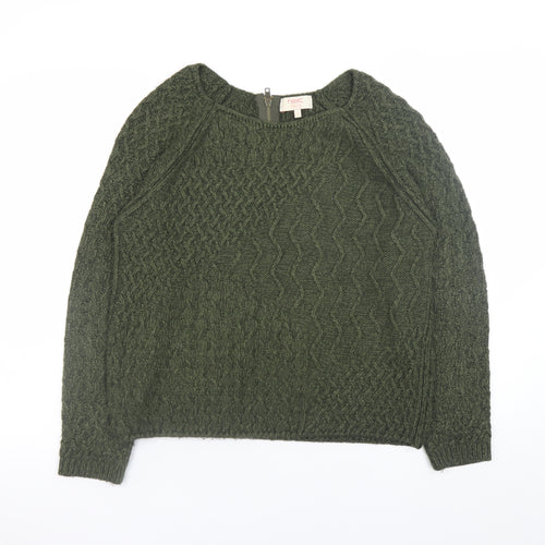 Next Petite Green Cable-Knit Acrylic Women’s Jumper Size 8