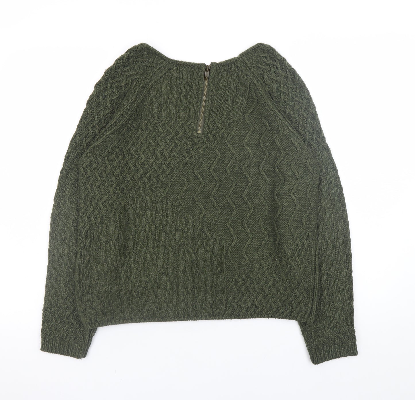 Next Petite Green Cable-Knit Acrylic Women’s Jumper Size 8