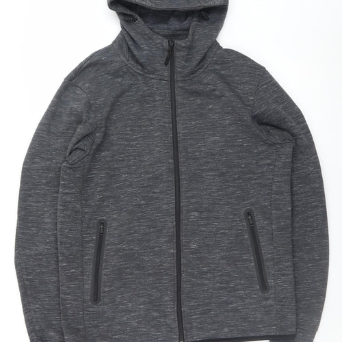 Uniqlo Men's Grey Full Zip Hoodie Size S Dry Fabric Lightweight