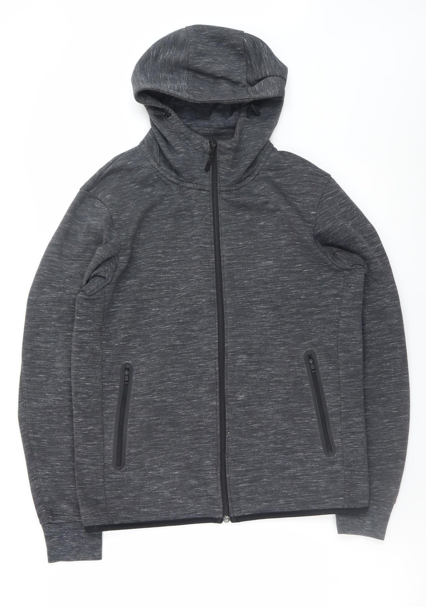 Uniqlo Men's Grey Full Zip Hoodie Size S Dry Fabric Lightweight