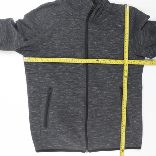Uniqlo Men's Grey Full Zip Hoodie Size S Dry Fabric Lightweight
