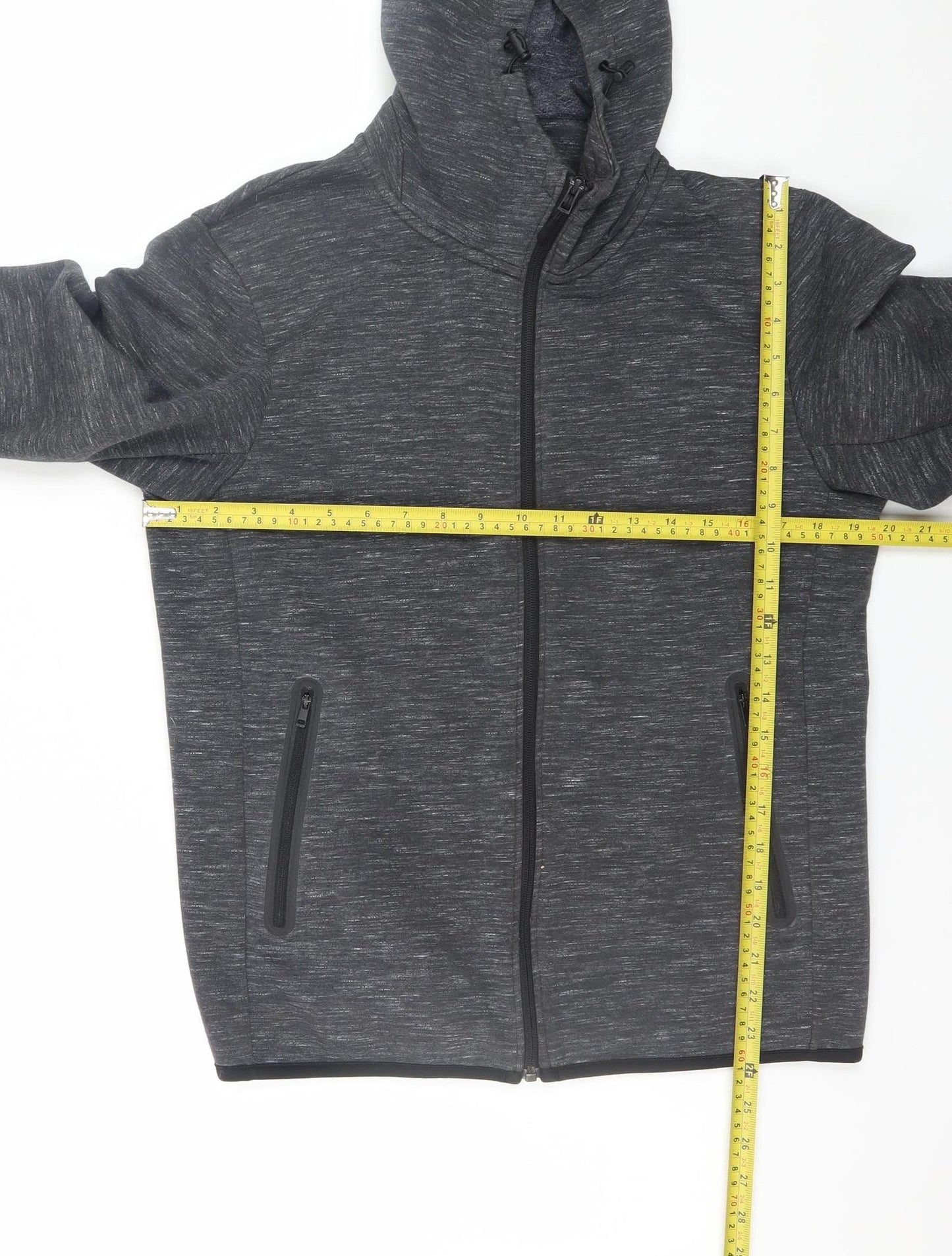 Uniqlo Men's Grey Full Zip Hoodie Size S Dry Fabric Lightweight
