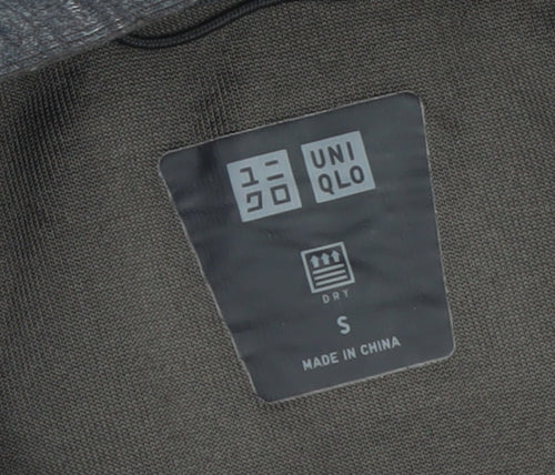 Uniqlo Men's Grey Full Zip Hoodie Size S Dry Fabric Lightweight