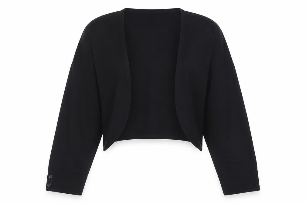 Monsoon Women’s Black Knit Cardigan L Long Sleeve Open Front