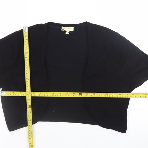 Monsoon Women’s Black Knit Cardigan L Long Sleeve Open Front