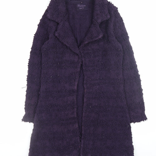 Monsoon Women's Purple Chunky Knit Long Cardigan Size 12