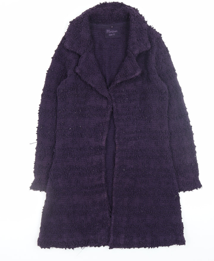 Monsoon Women's Purple Chunky Knit Long Cardigan Size 12