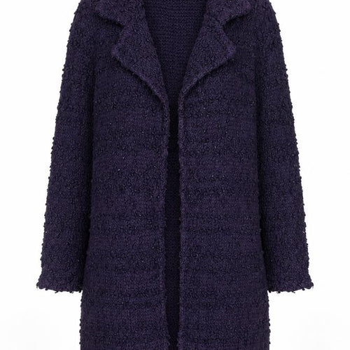Monsoon Women's Purple Chunky Knit Long Cardigan Size 12