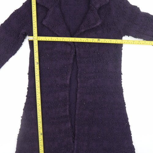 Monsoon Women's Purple Chunky Knit Long Cardigan Size 12