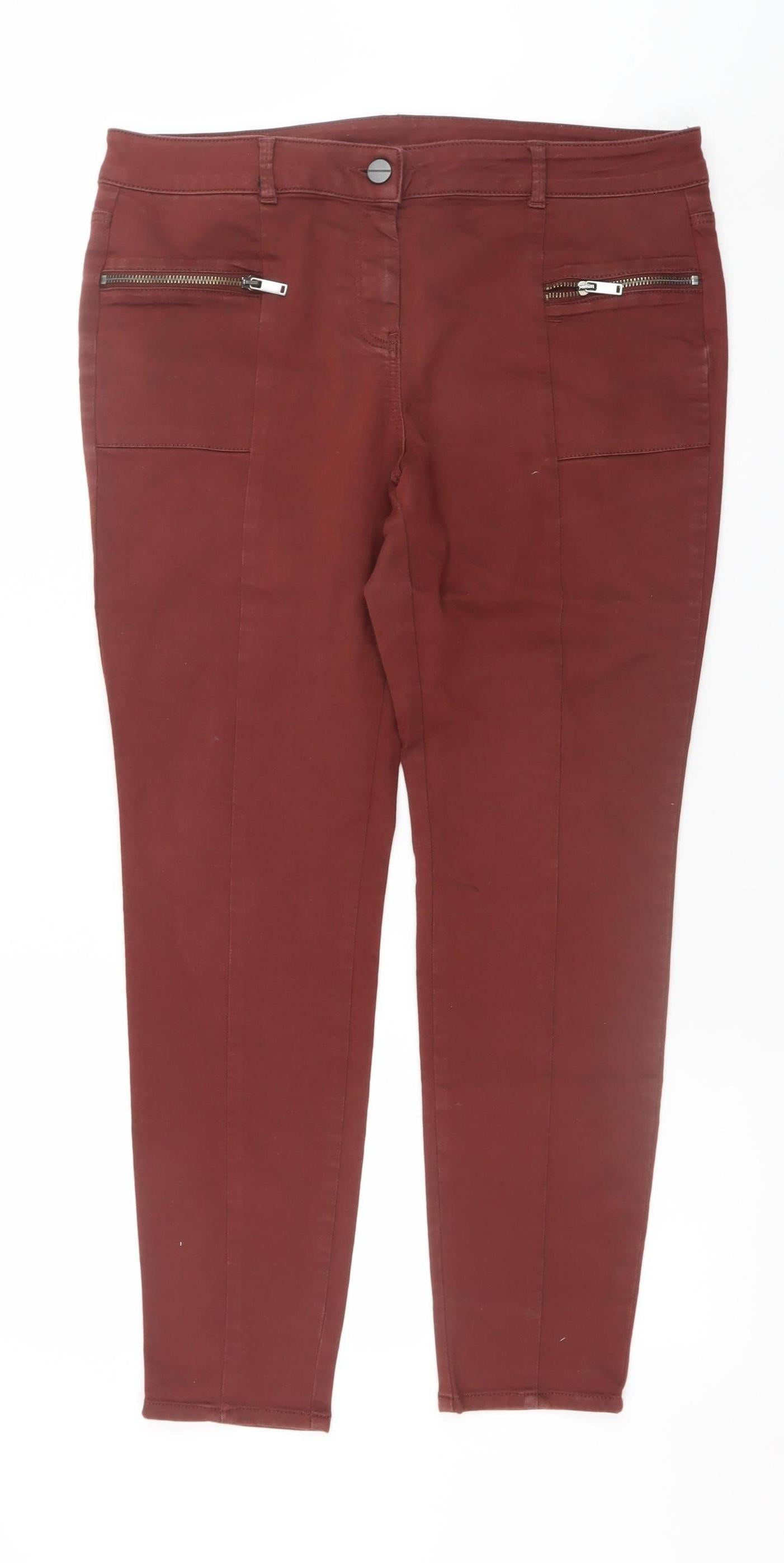 Next Women Brown Size 16 Skinny Stretch Jeans