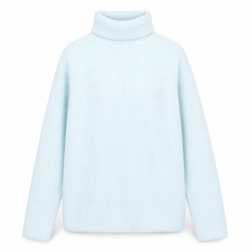 Marks and Spencer Women’s Blue Roll Neck Ribbed Knit Jumper M