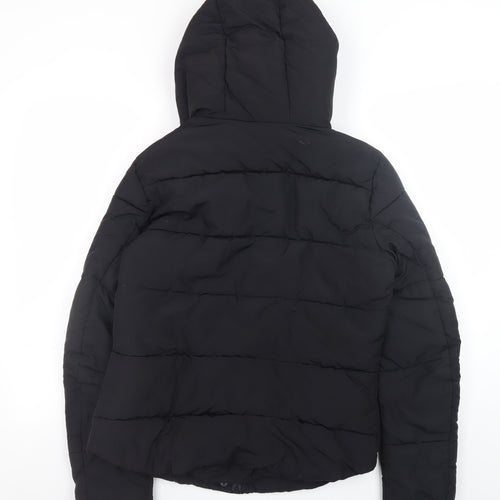 L.O.G.G. Womens Black Size 10 Hooded Puffer Jacket
