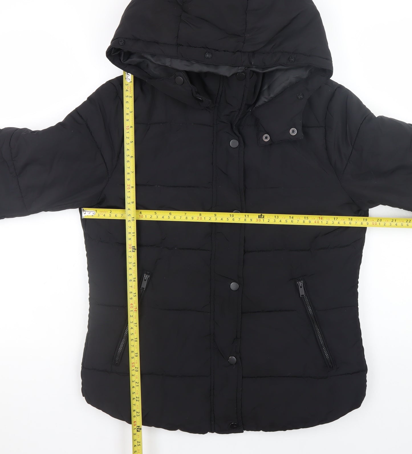 L.O.G.G. Womens Black Size 10 Hooded Puffer Jacket