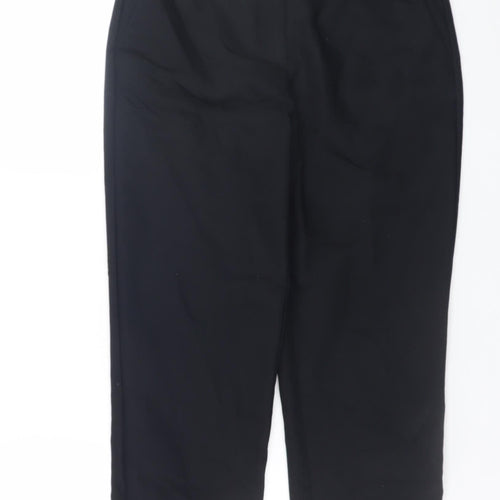 Zara Women's Black Cropped Slim Fit Trousers Size S