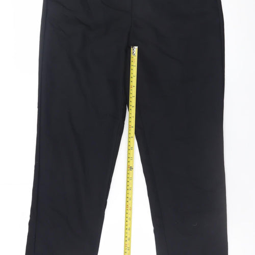 Zara Women's Black Cropped Slim Fit Trousers Size S
