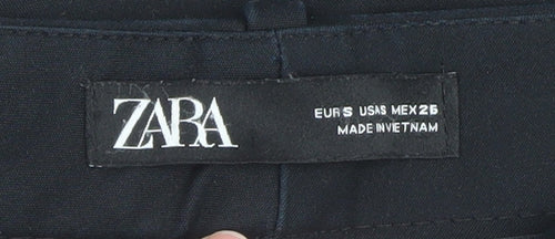 Zara Women's Black Cropped Slim Fit Trousers Size S