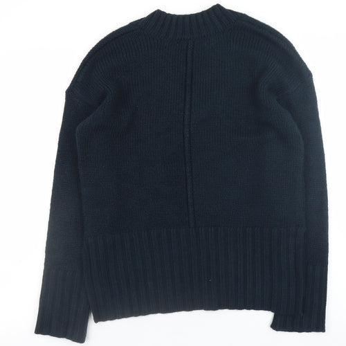 Next Womens Black V-Neck Knit Pullover Jumper XS