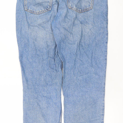 Zara Women Blue Mom High Rise Denim Jeans Size 8