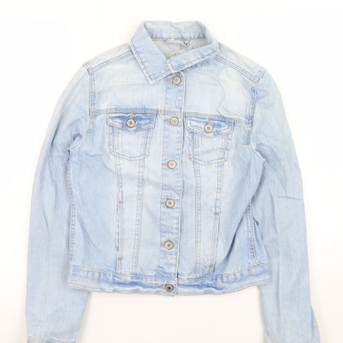 New Look Women’s Blue Denim Button-Up Jacket UK 10