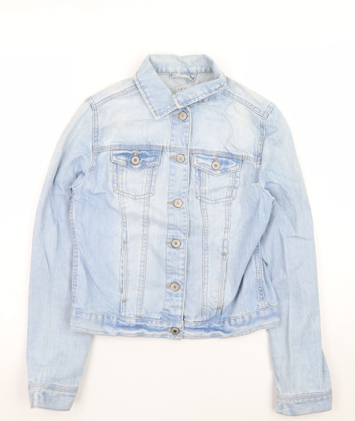 New Look Women’s Blue Denim Button-Up Jacket UK 10
