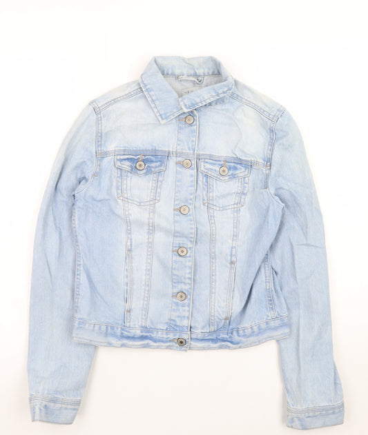 New Look Women’s Blue Denim Button-Up Jacket UK 10
