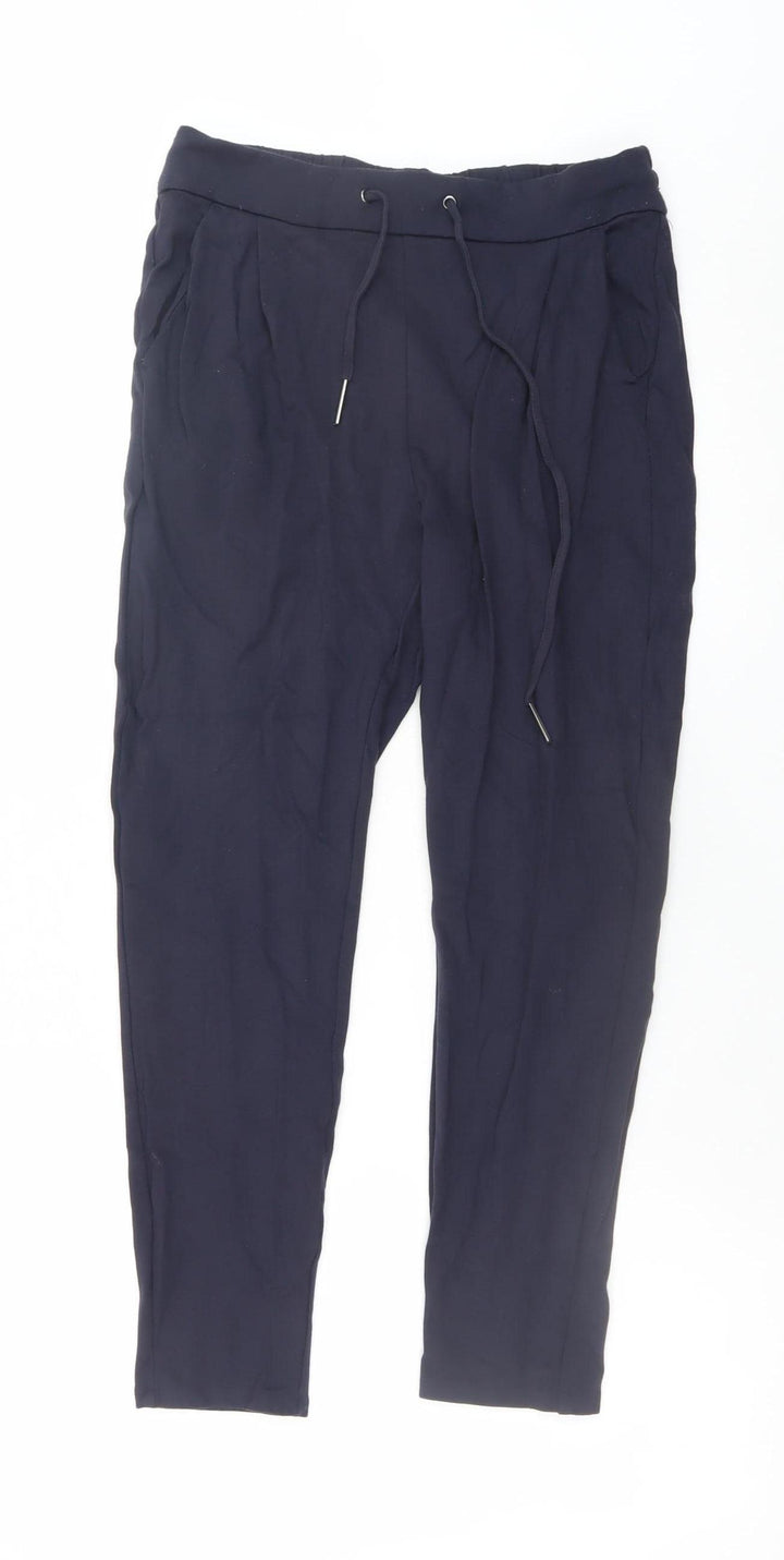 Vero Moda Womens Black Jogger Trousers Size S Elastic Waist