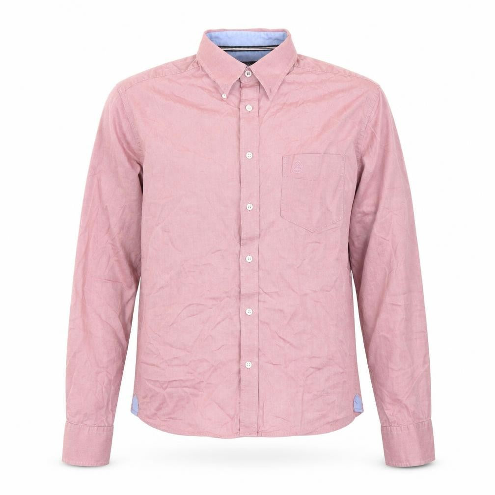 Marks and Spencer Blue Harbour Men's Pink Slim Fit Button-Down Shirt Size S