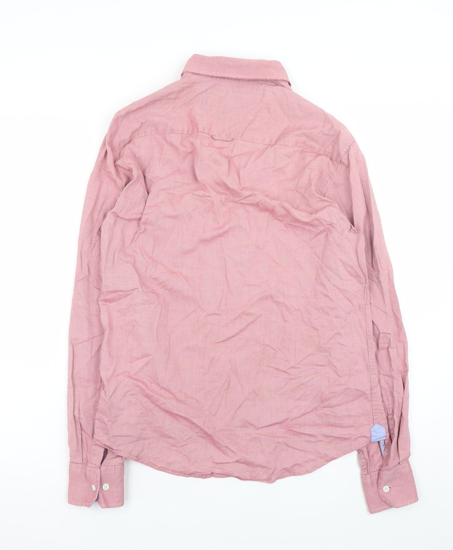 Marks and Spencer Blue Harbour Men's Pink Slim Fit Button-Down Shirt Size S