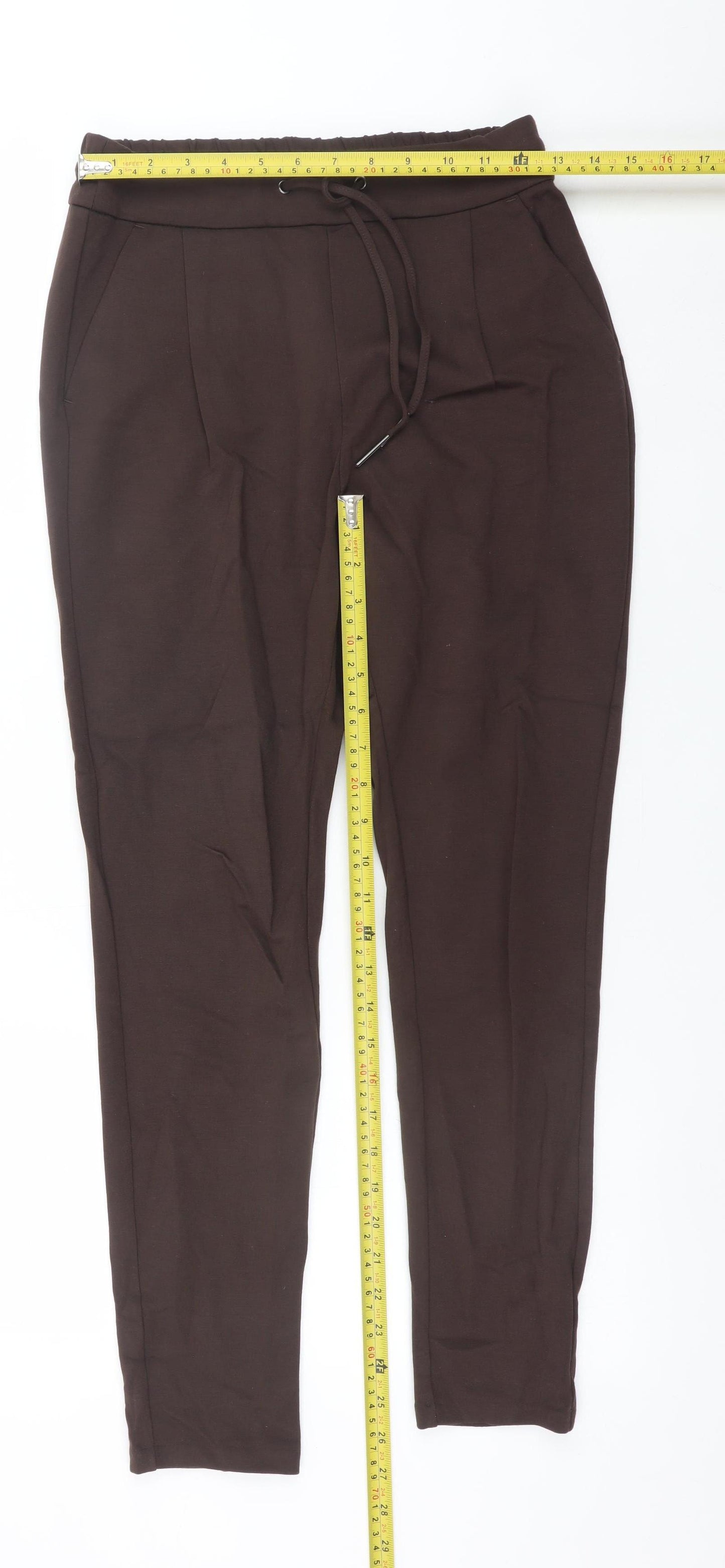 Vero Moda Women's Brown Jogger Trousers XS Elastic Waist Casual