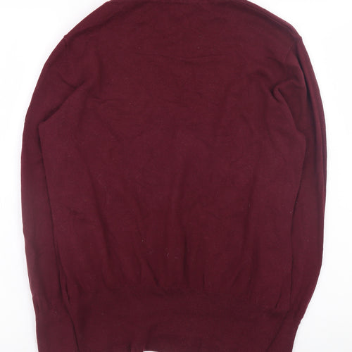Oasis Women Red Wool Blend Roll Neck Jumper Size L