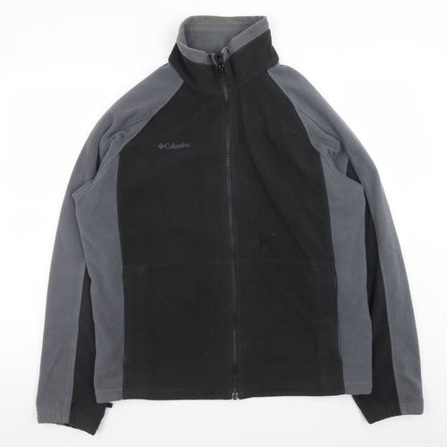 Columbia Men's Black Full Zip Fleece Sweatshirt L Outdoor Hiking