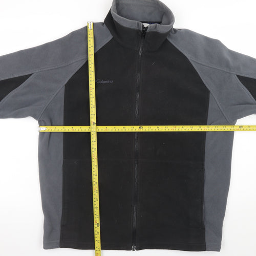 Columbia Men's Black Full Zip Fleece Sweatshirt L Outdoor Hiking